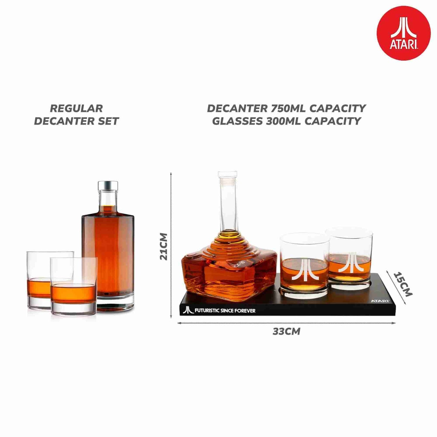 Thumbs Up Atari CX-10 Joystick Decanter Set