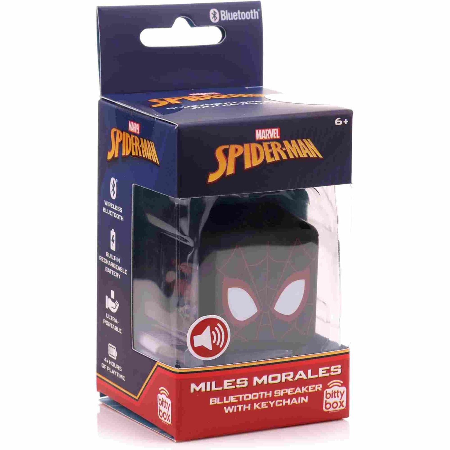 Bitty Boomers | Marvel Spiderman Miles Morales Bitty Box Micro Bluetooth Speaker