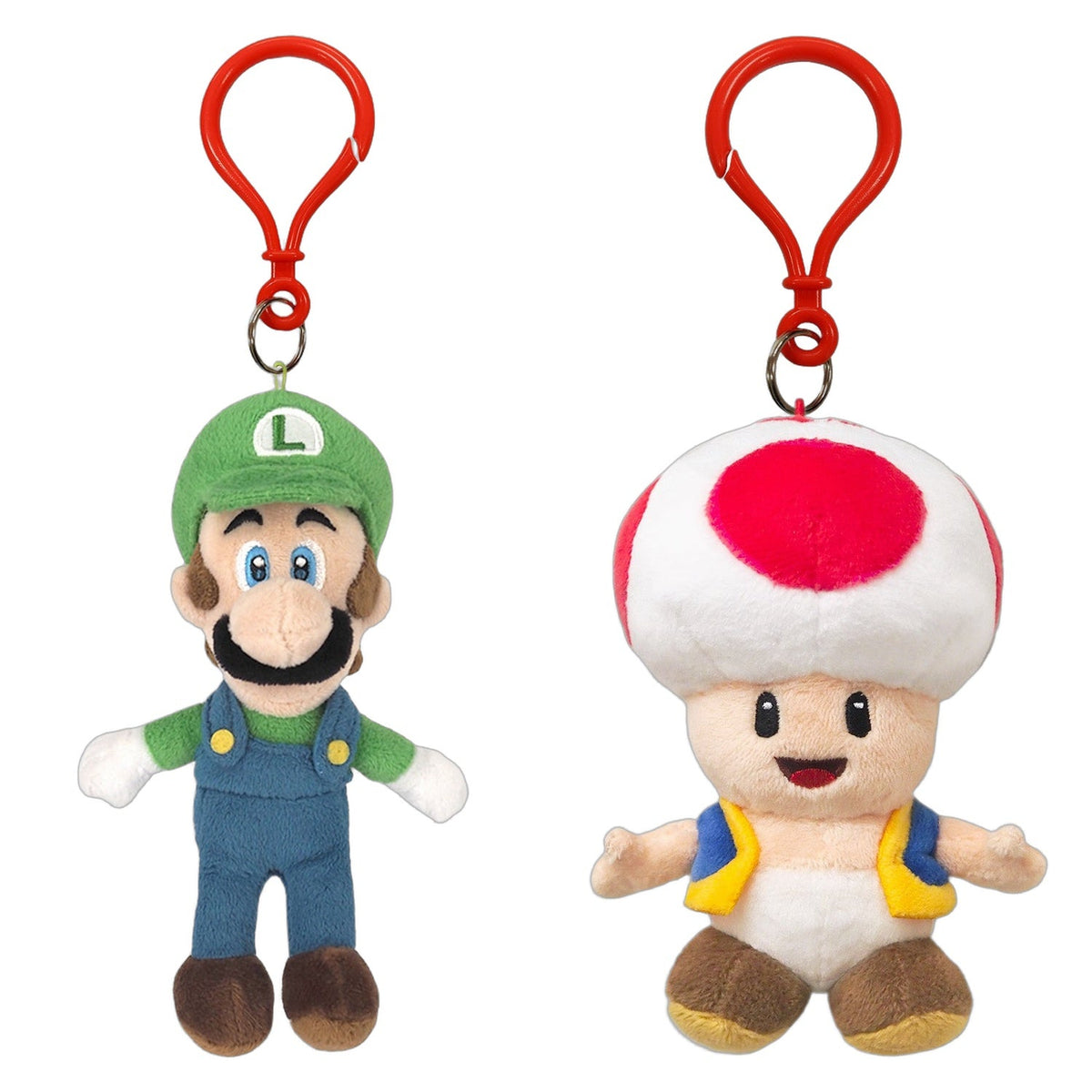 SAN-EI | Nintendo Super Luigi and Toad Keychain Bundle
