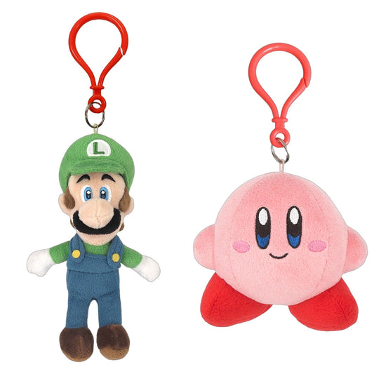 SAN-EI | Nintendo Super Luigi and Kirby Keychain Bundle