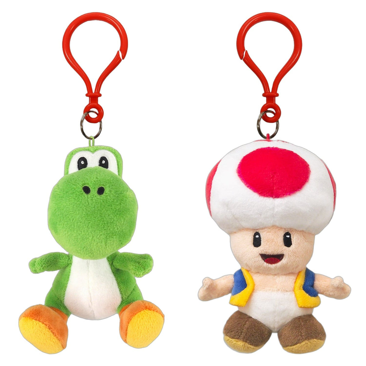 SAN-EI | Nintendo Super Yoshi and Toad Keychain Bundle