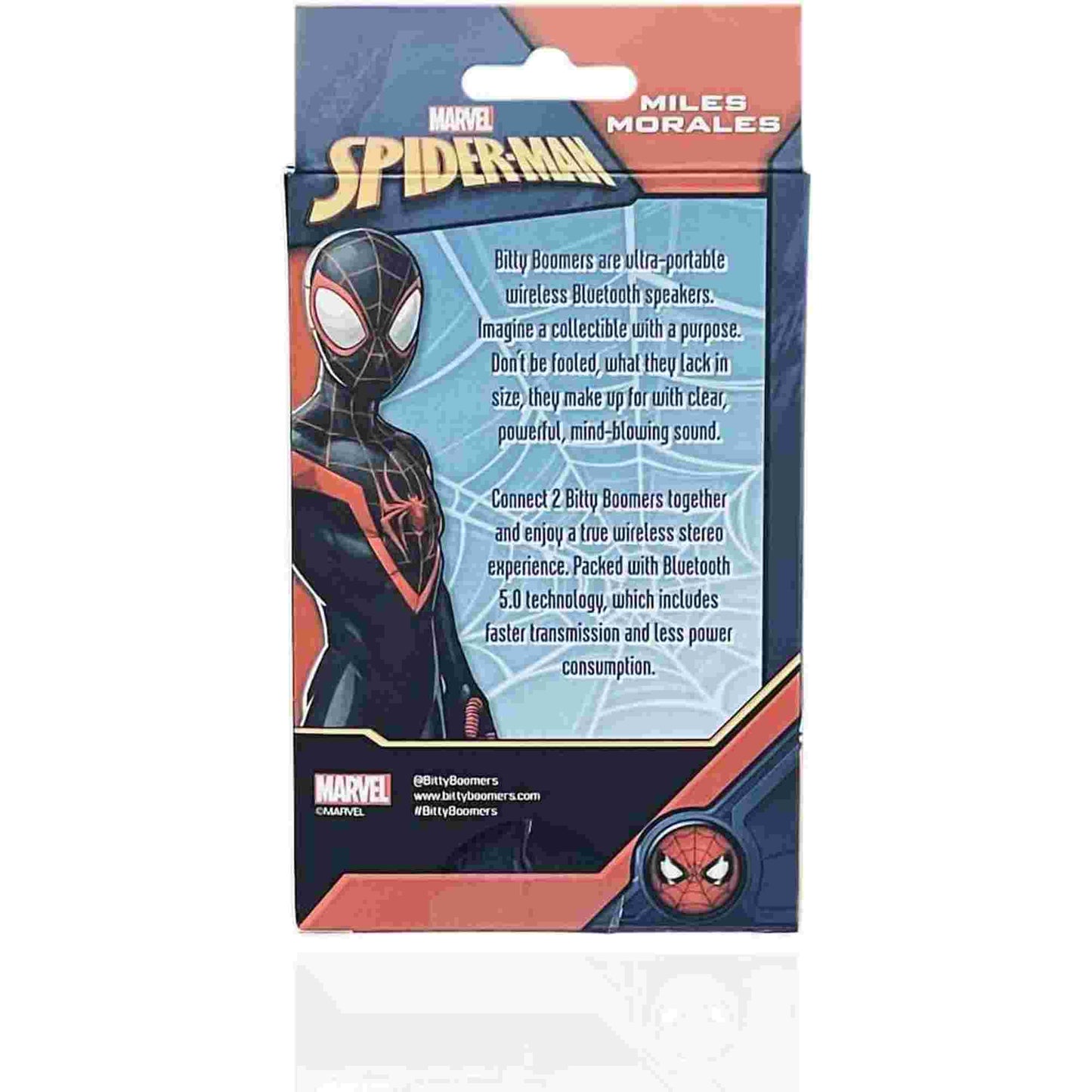 Bitty Boomers | Marvel Spiderman Miles Morales Bitty Boomer Mini Bluetooth Speaker