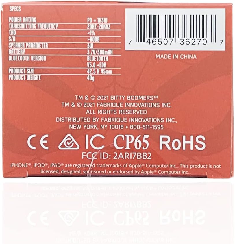 Bitty Boomers | Marvel Spiderman Miles Morales Bitty Boomer Mini Bluetooth Speaker