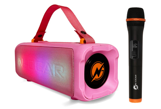 N-Gear | Blazooka 703P Bluetooth Speaker Karaoke Set Party Box with Microphone Pink