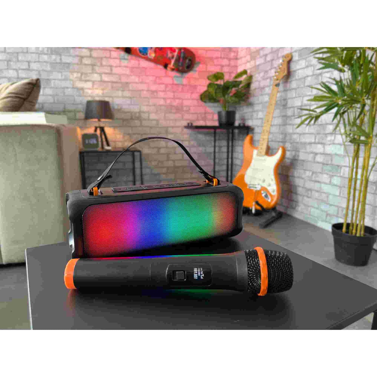 N-Gear | Blazooka 703B Bluetooth Speaker Karaoke Set Party Box with Microphone Black