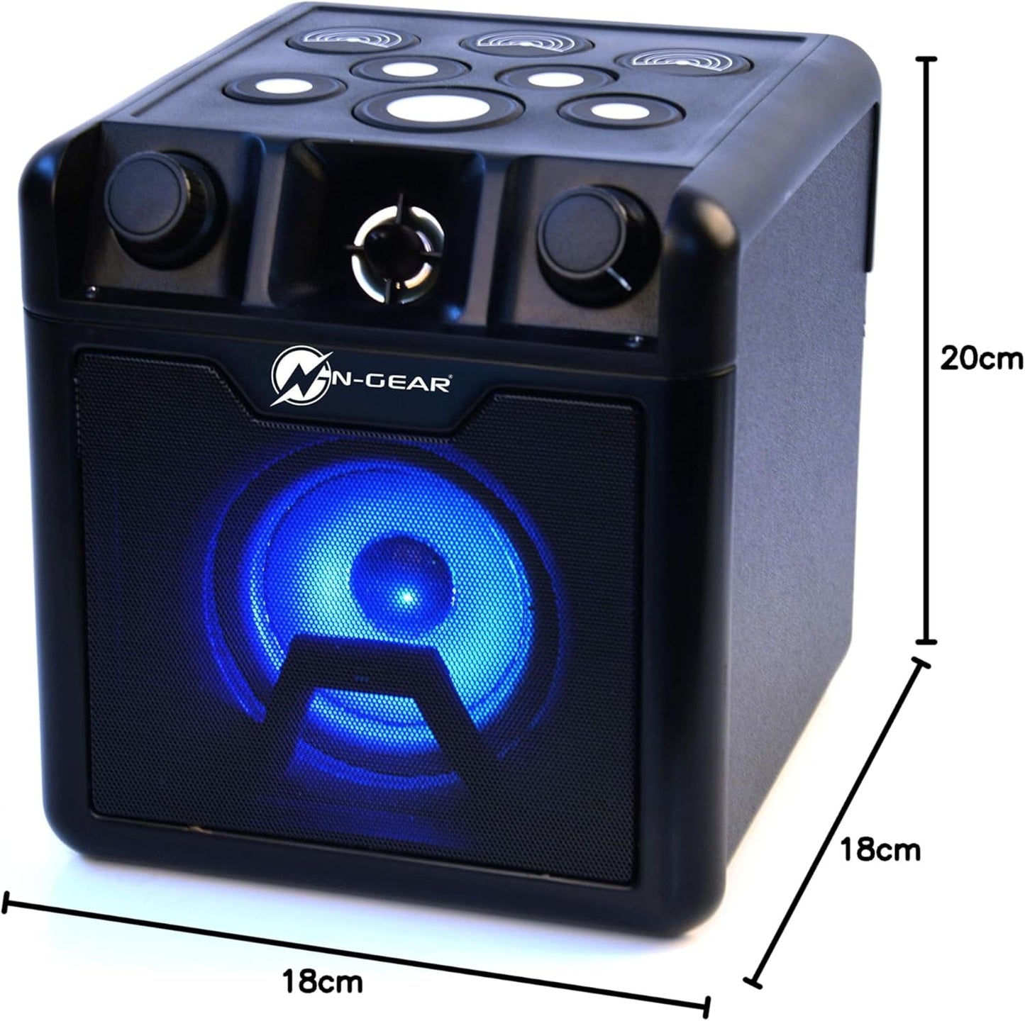N-Gear | Block Drum Bluetooth Speaker with Drum Pads and LED Lighting