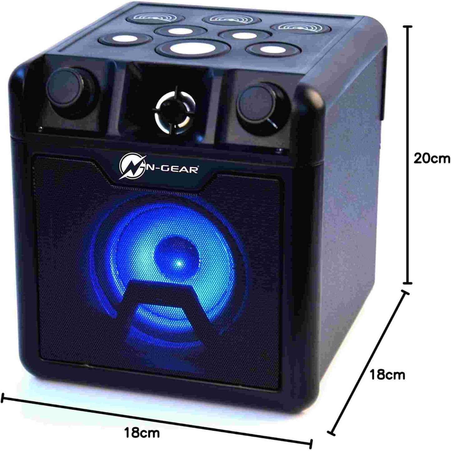 N-Gear | Block Drum Bluetooth Speaker with Drum Pads and LED Lighting