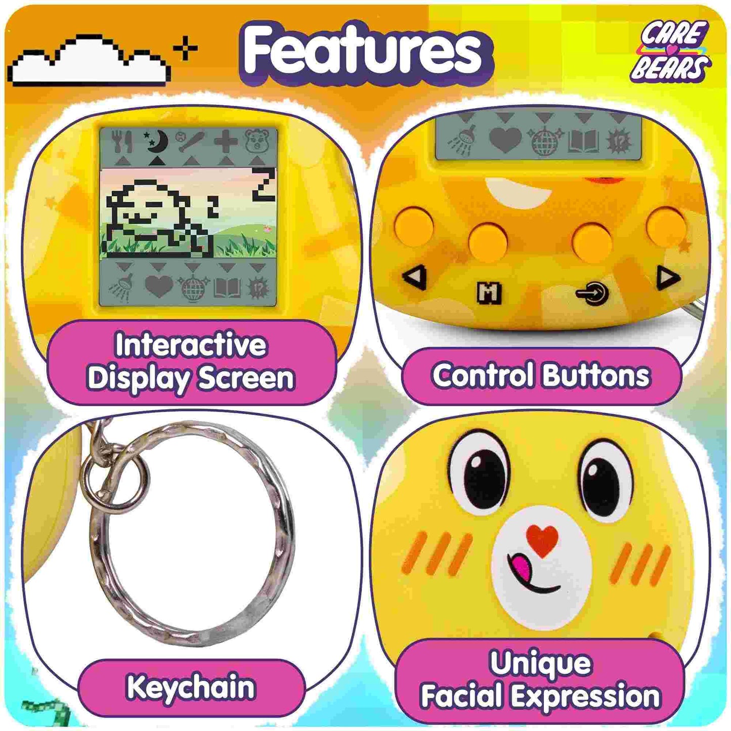 Thumbs Up Care Bears Funshine Bear Kea Kuma Digital Pet Bear