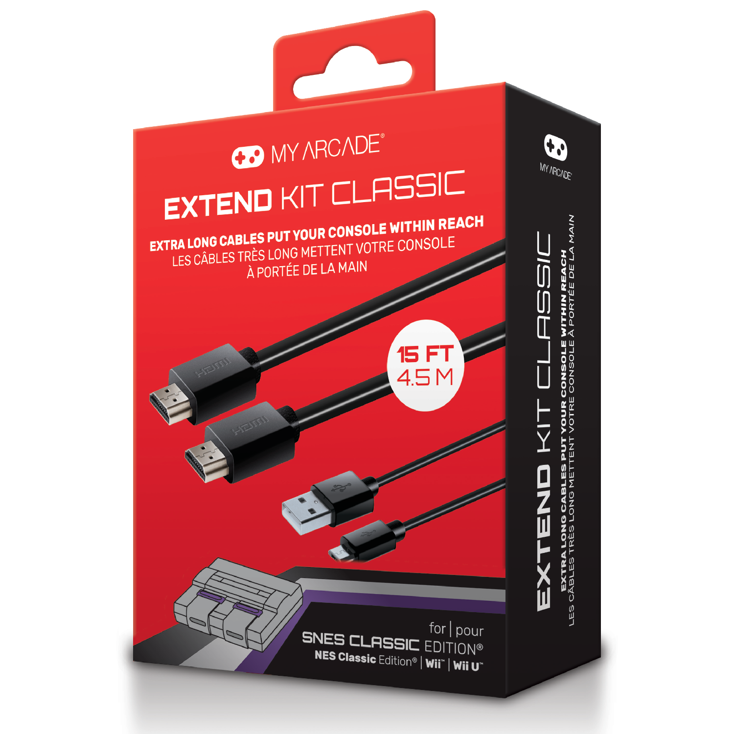 My Arcade | Extended HDMI Cable and Extended 15ft USB Mini Cable Extend Kit Classic - xploregifts