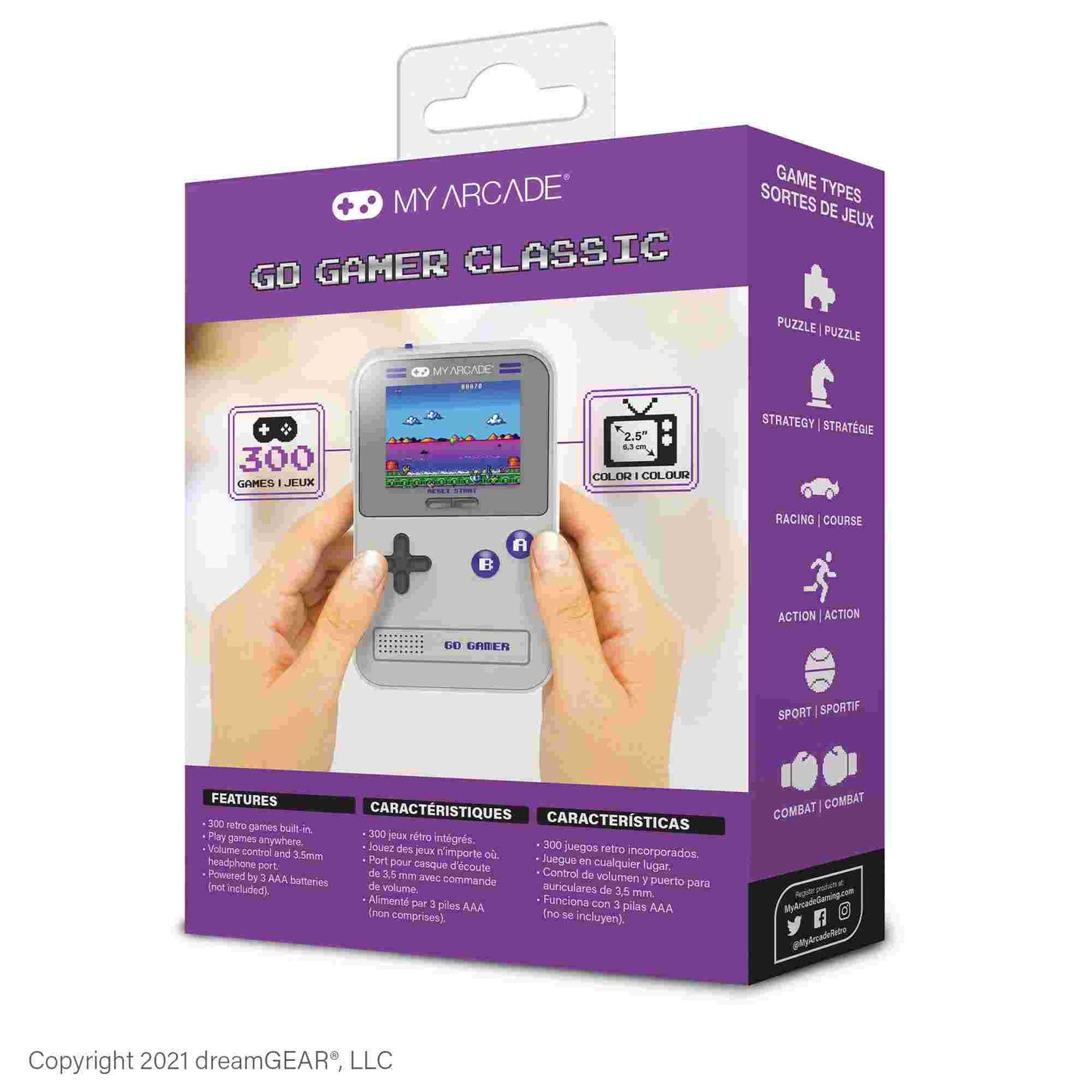 My Arcade | Go Gamer Classic Console Gray Purple (300 Games in 1)