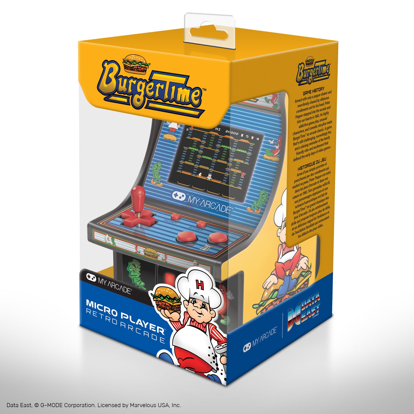 My Arcade | Micro Player 6.75 Burgertime Collectible Retro - xploregifts