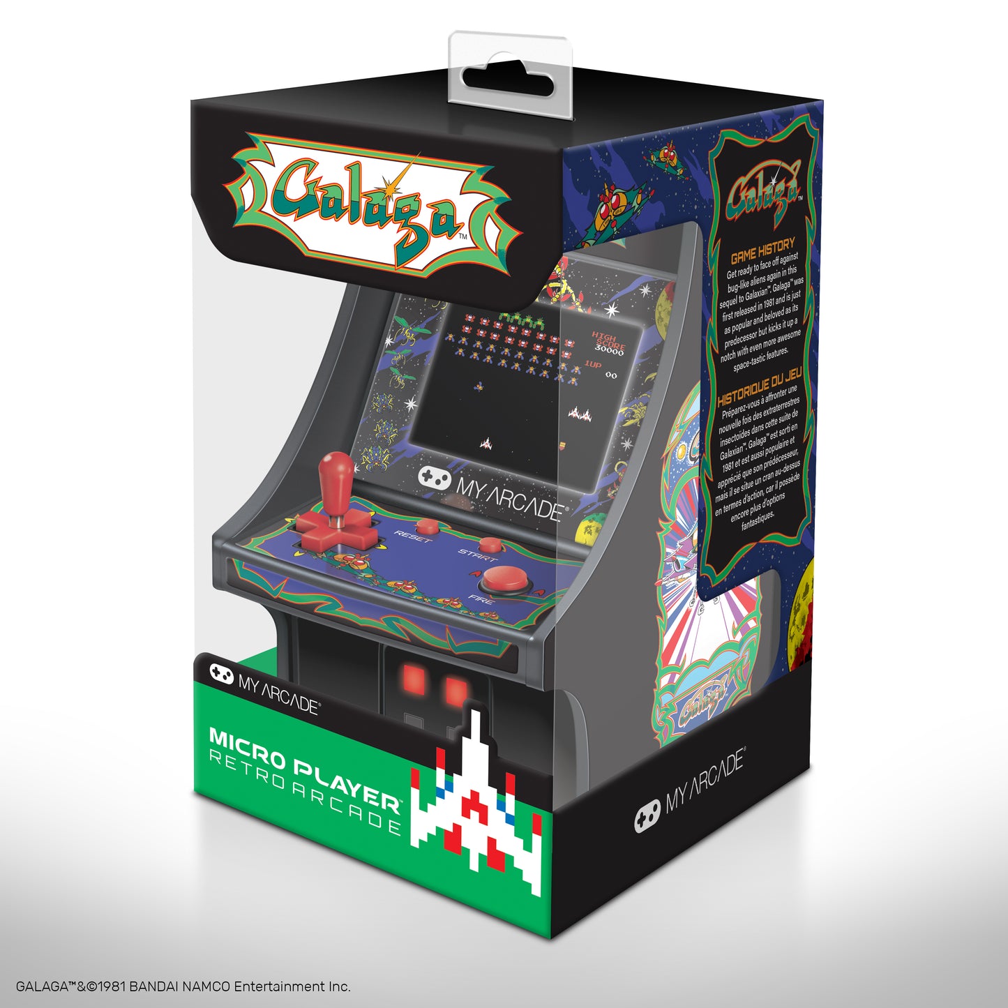 My Arcade | Micro Player 6.75 Galaga Collectible Retro - xploregifts