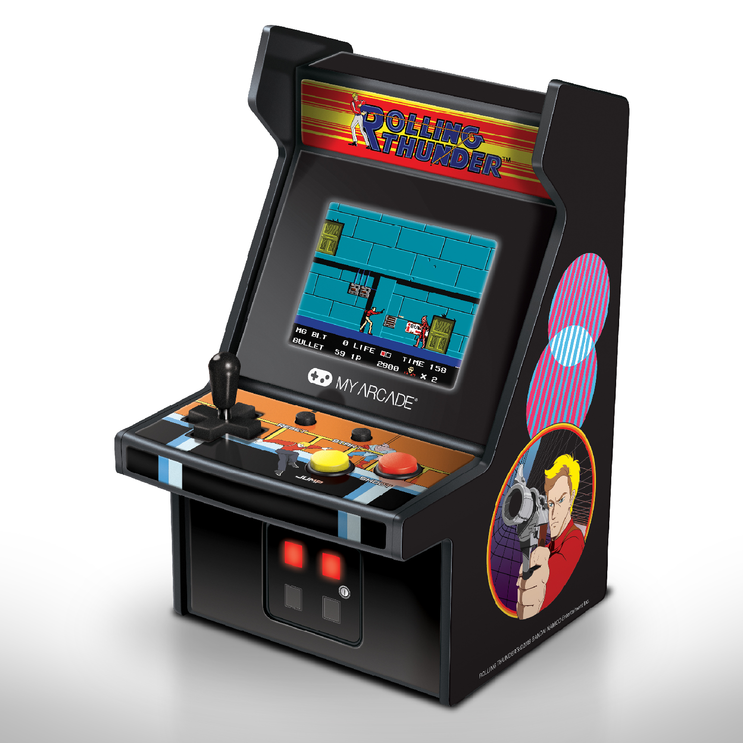 My Arcade | Micro Player 6.75 Rolling Thunder Collectible Retro - xploregifts