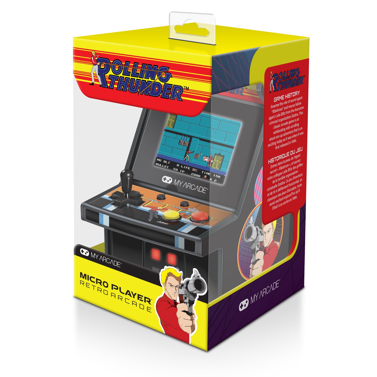 My Arcade | Micro Player 6.75 Rolling Thunder Collectible Retro - xploregifts