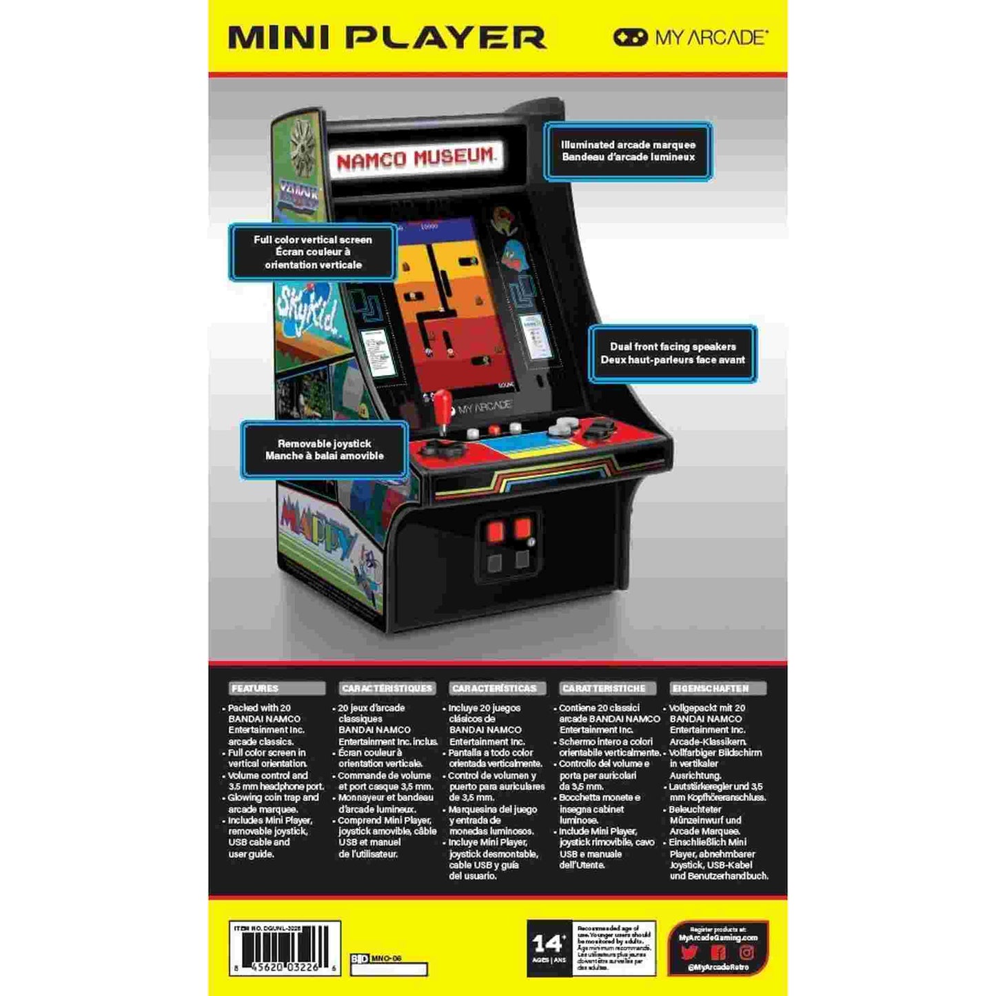 My Arcade | Bandai Namco Museum Hits (20 in 1) Mini Player 10 Inch