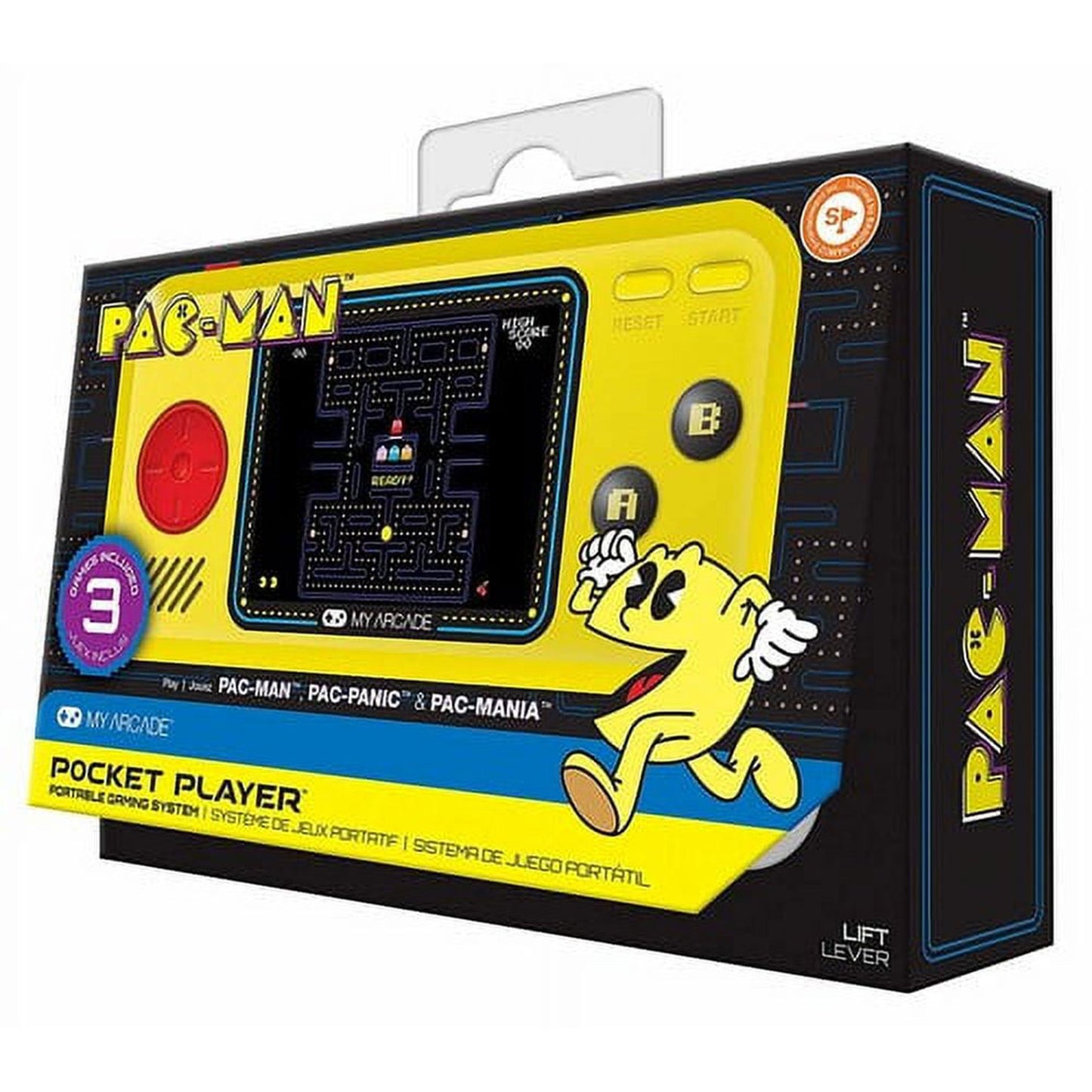 My Arcade | Pocket Player Pac-Man Portable Gaming System (3 Games In 1)