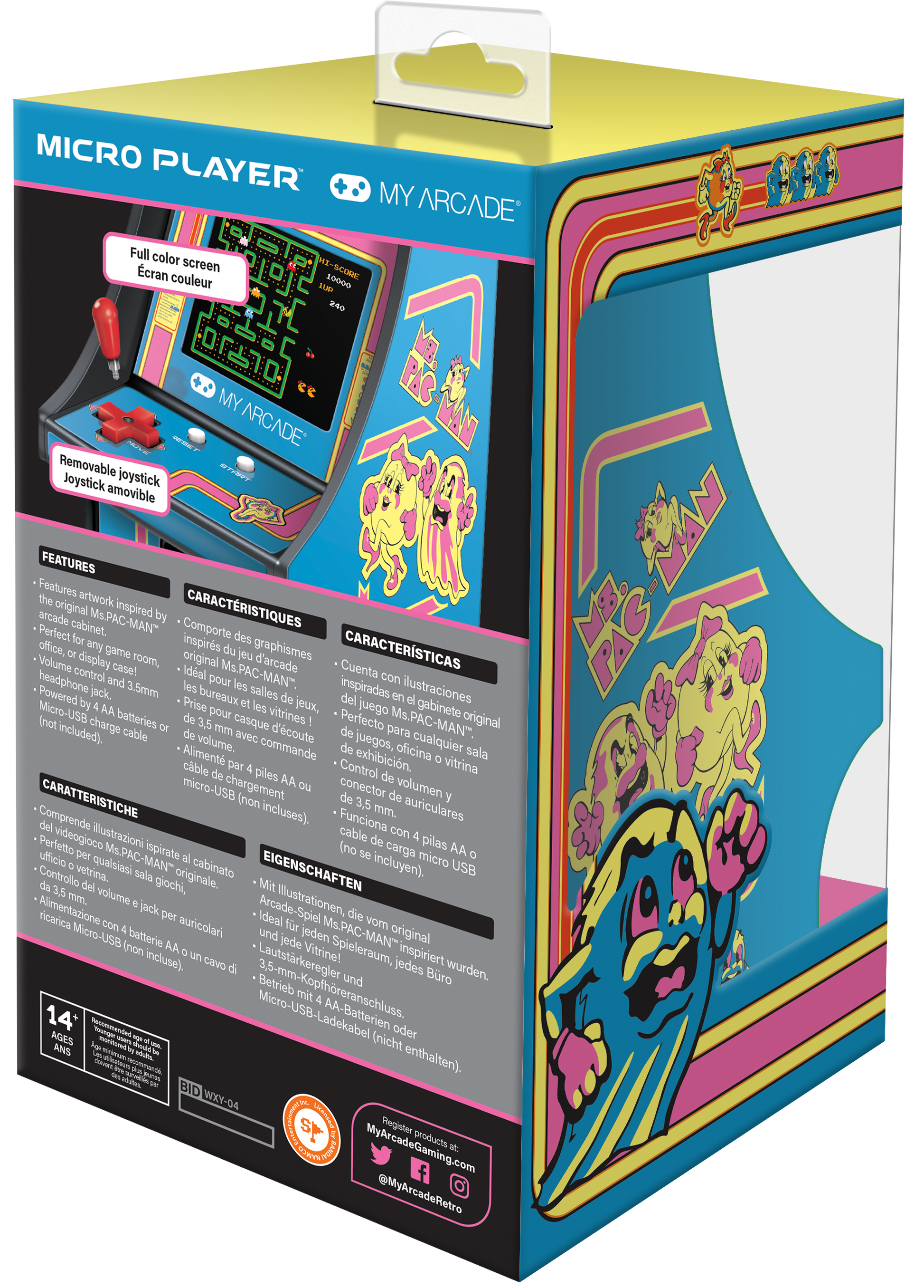 My Arcade | Micro Player 6.75 Ms. Pac-Man Collectible Retro - xploregifts