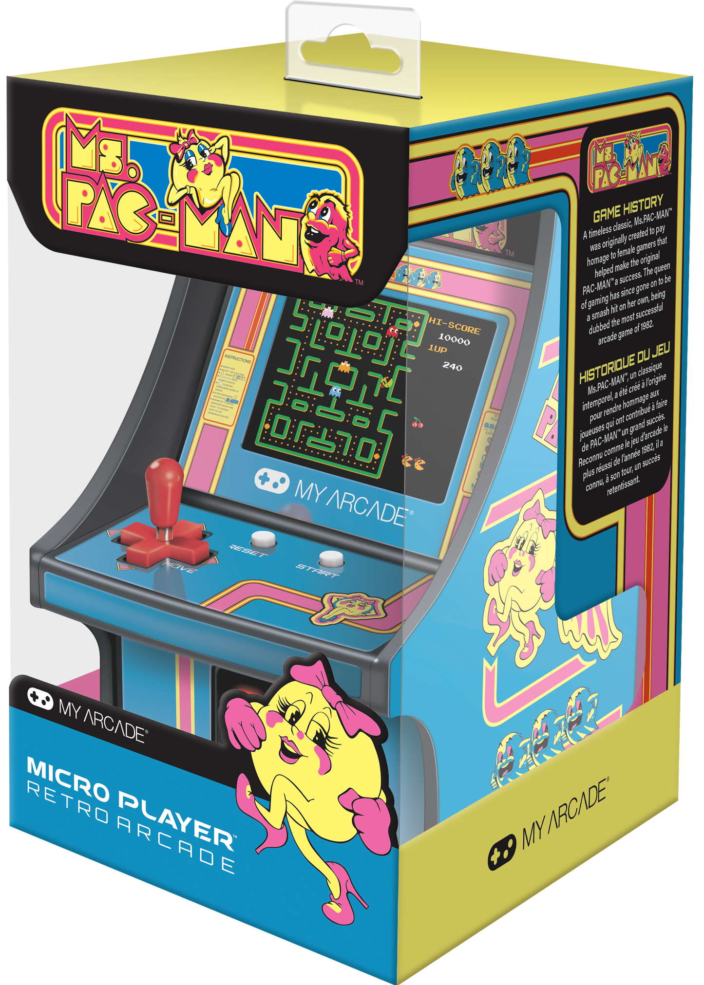 My Arcade | Micro Player 6.75 Ms. Pac-Man Collectible Retro - xploregifts