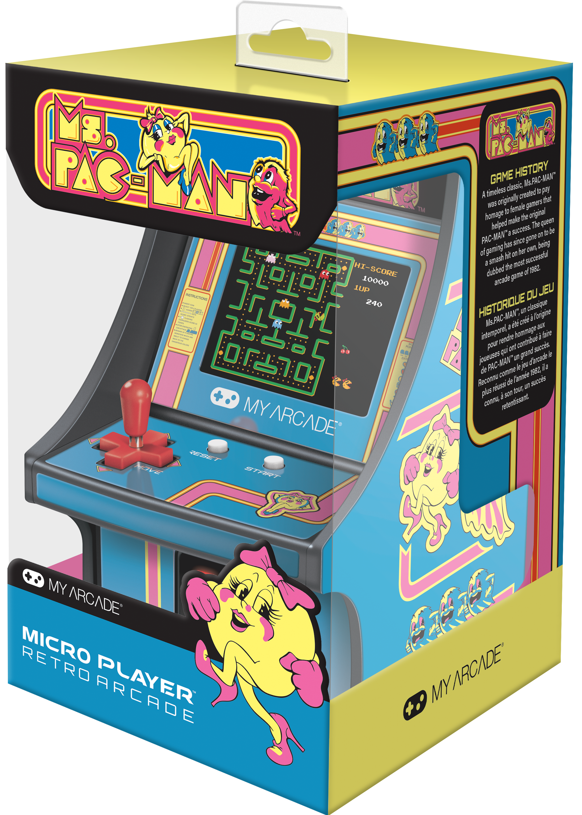 My Arcade | Micro Player 6.75 Ms. Pac-Man Collectible Retro - xploregifts