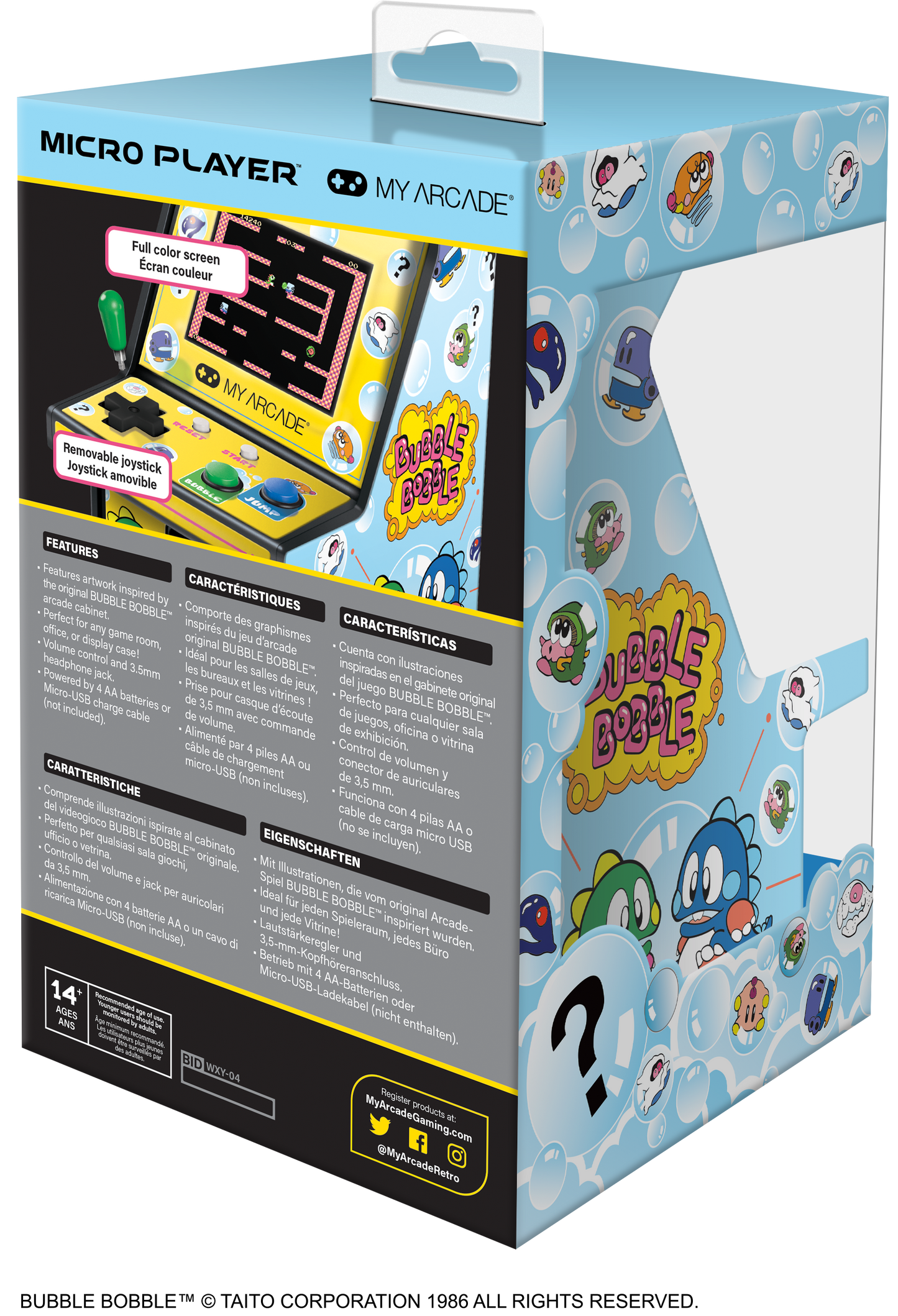 My Arcade | Micro Player 6.75 Bubble Bobble Collectible Retro - xploregifts