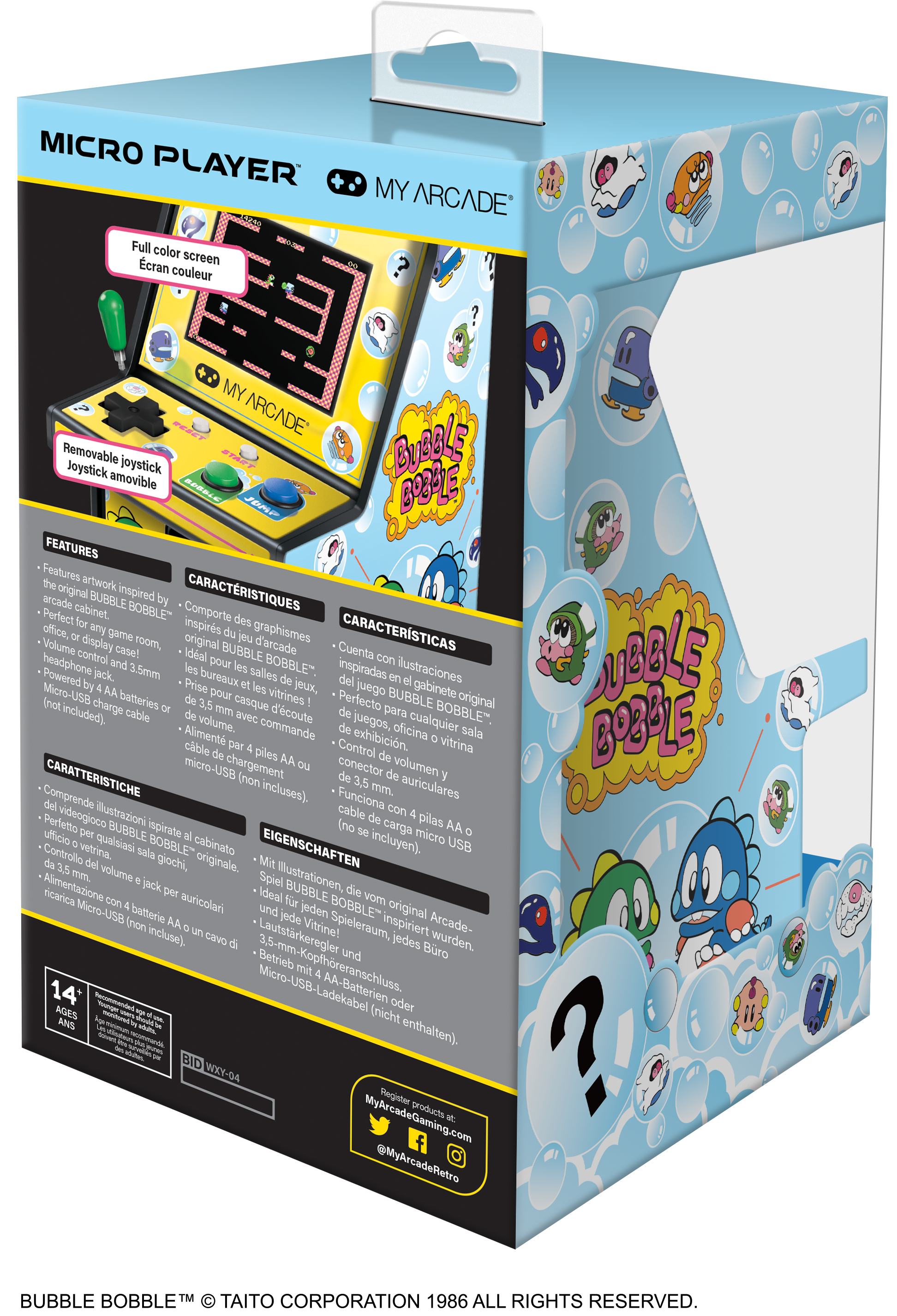 My Arcade | Micro Player 6.75 Bubble Bobble Collectible Retro - xploregifts