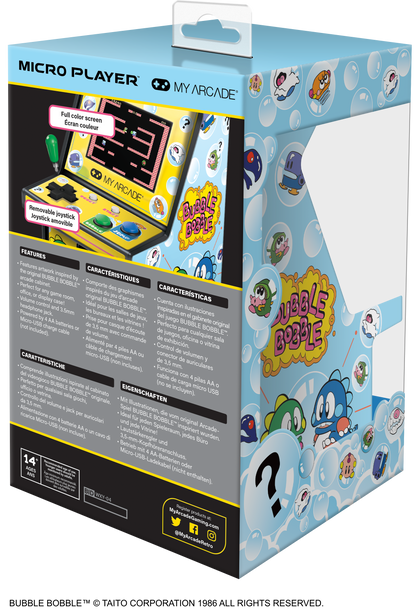 My Arcade | Micro Player 6.75 Bubble Bobble Collectible Retro - xploregifts