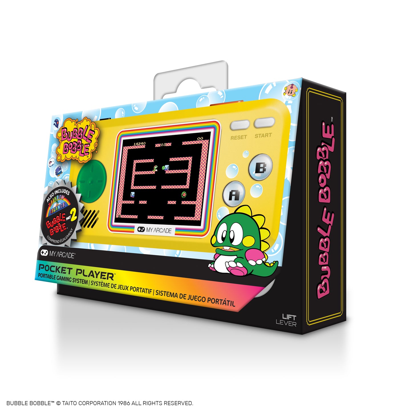 My Arcade | Pocket Player Bubble Bobble Portable Gaming System (3 Games In 1) - xploregifts