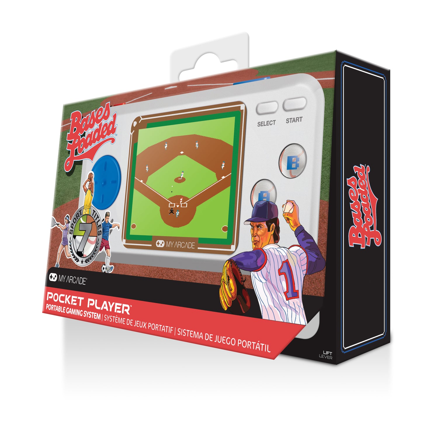 My Arcade | Pocket Player Bases Loaded Portable Gaming System (7 Games In 1) - xploregifts