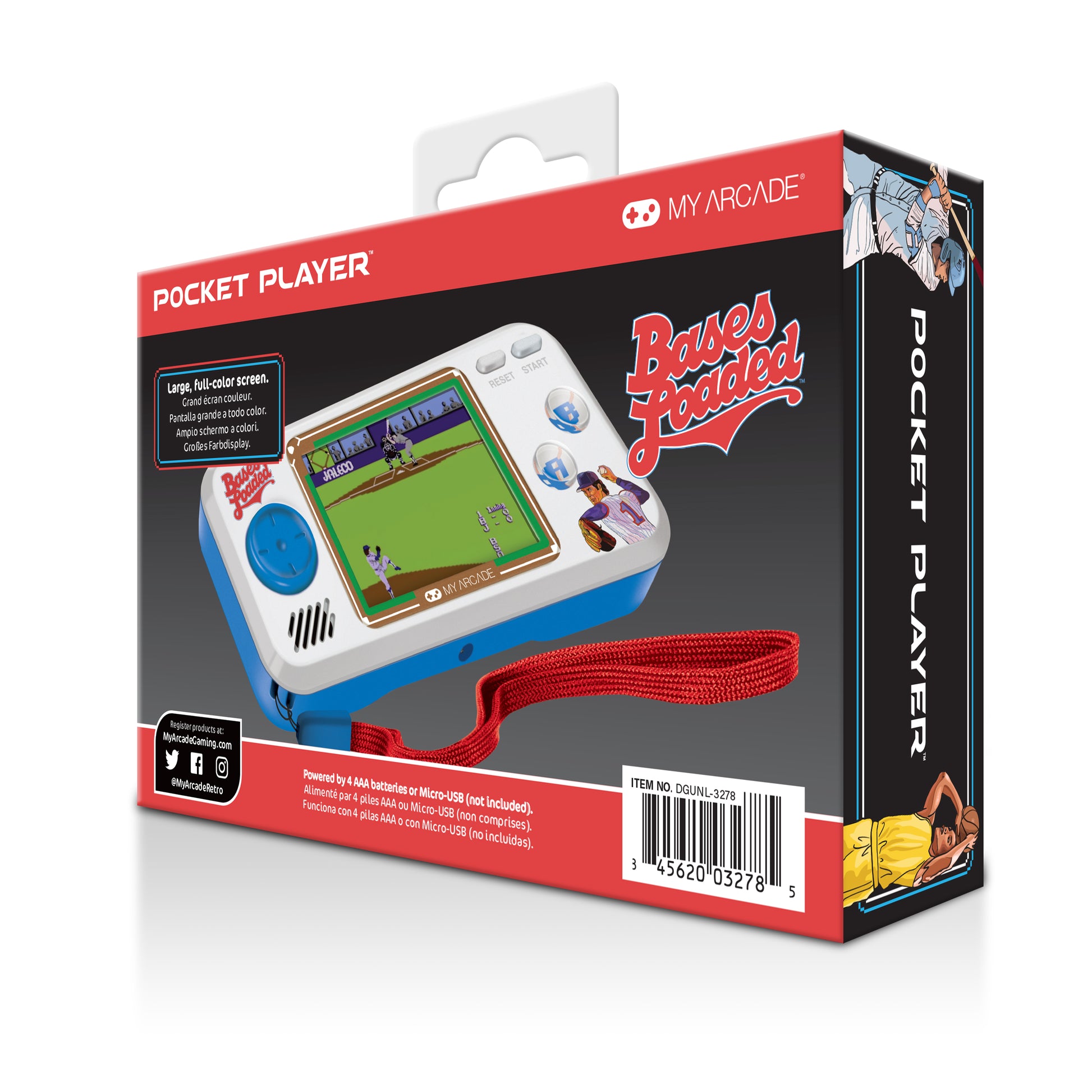 My Arcade | Pocket Player Bases Loaded Portable Gaming System (7 Games In 1) - xploregifts