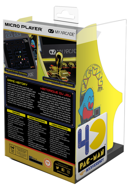 My Arcade | Micro Player 6.75 Pac-Man 40Th Anniversary Collectible Retro (Premium Edition) - xploregifts