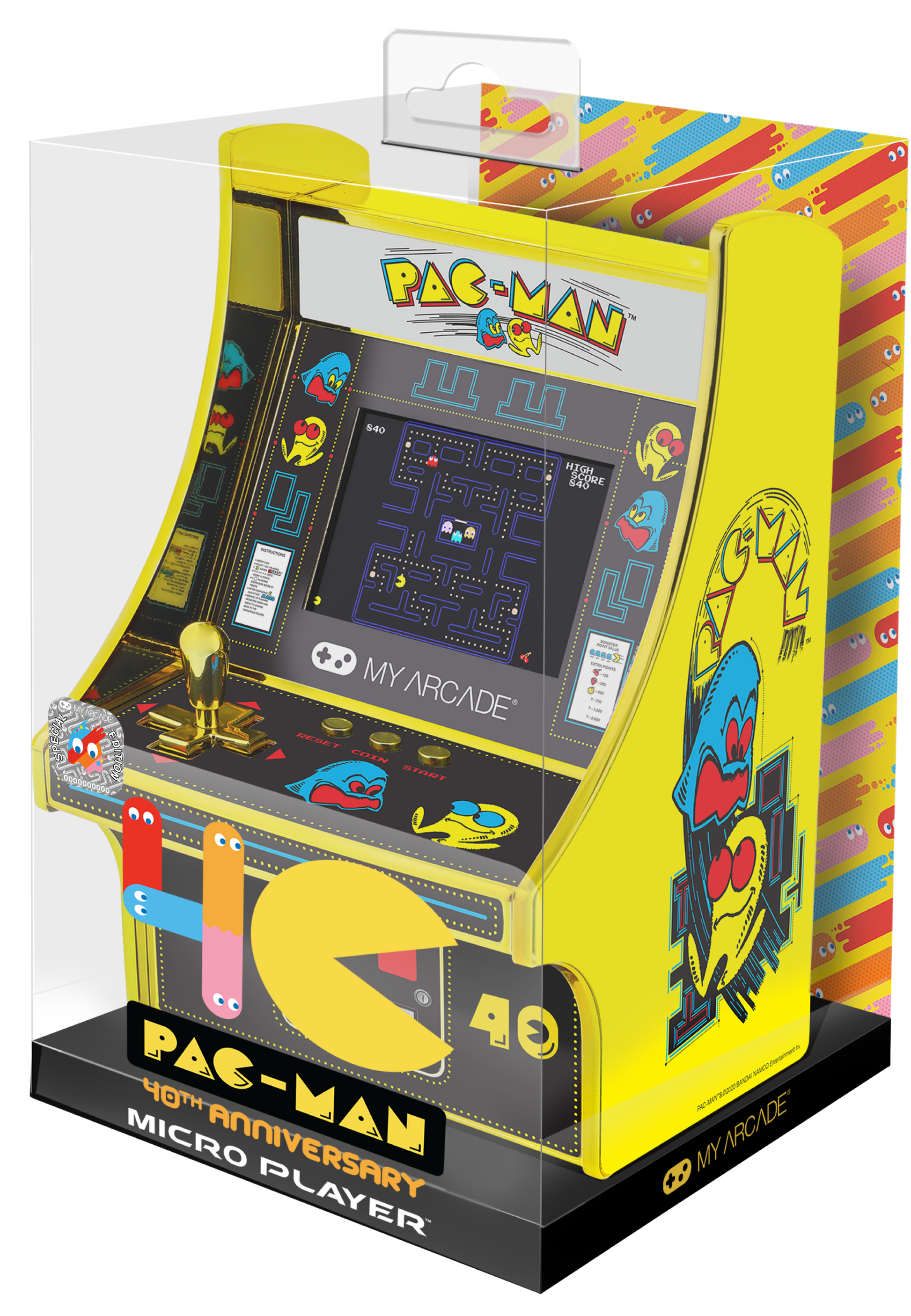 My Arcade | Micro Player 6.75 Pac-Man 40Th Anniversary Collectible Retro (Premium Edition) - xploregifts