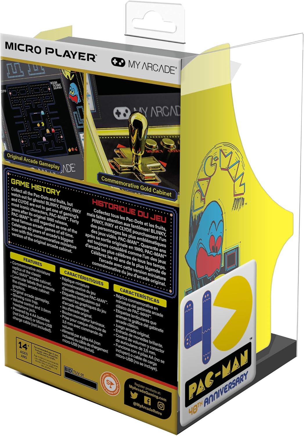 My Arcade | Pac-Man 40th Anniversary Micro Player Pro 6.7" Portable Retro Arcade (Premium Edition)