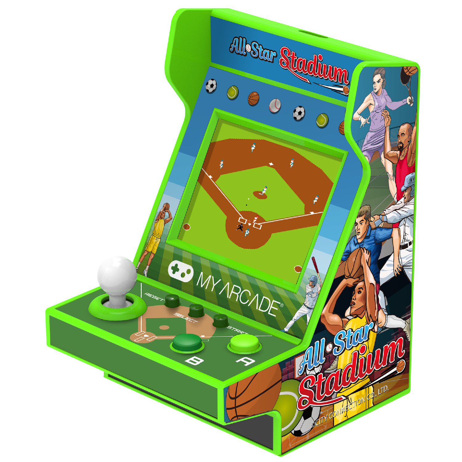 My Arcade | Pico Player 3.7 All-Star Stadium Collectible Retro (107 Games In 1) - xploregifts