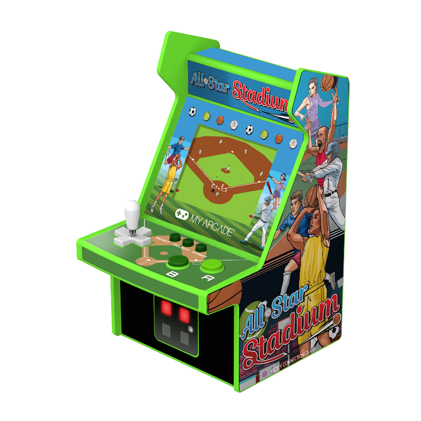 My Arcade | Micro Player 6.75 All-Star Stadium Collectible Retro (307 Games In 1) - xploregifts