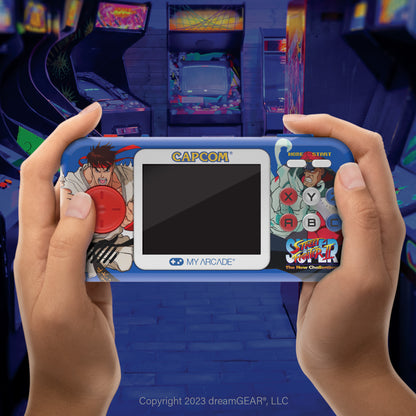 My Arcade | Pocket Player Pro Super Street Fighter Ii Portable Gaming System (2 Games In 1) - xploregifts