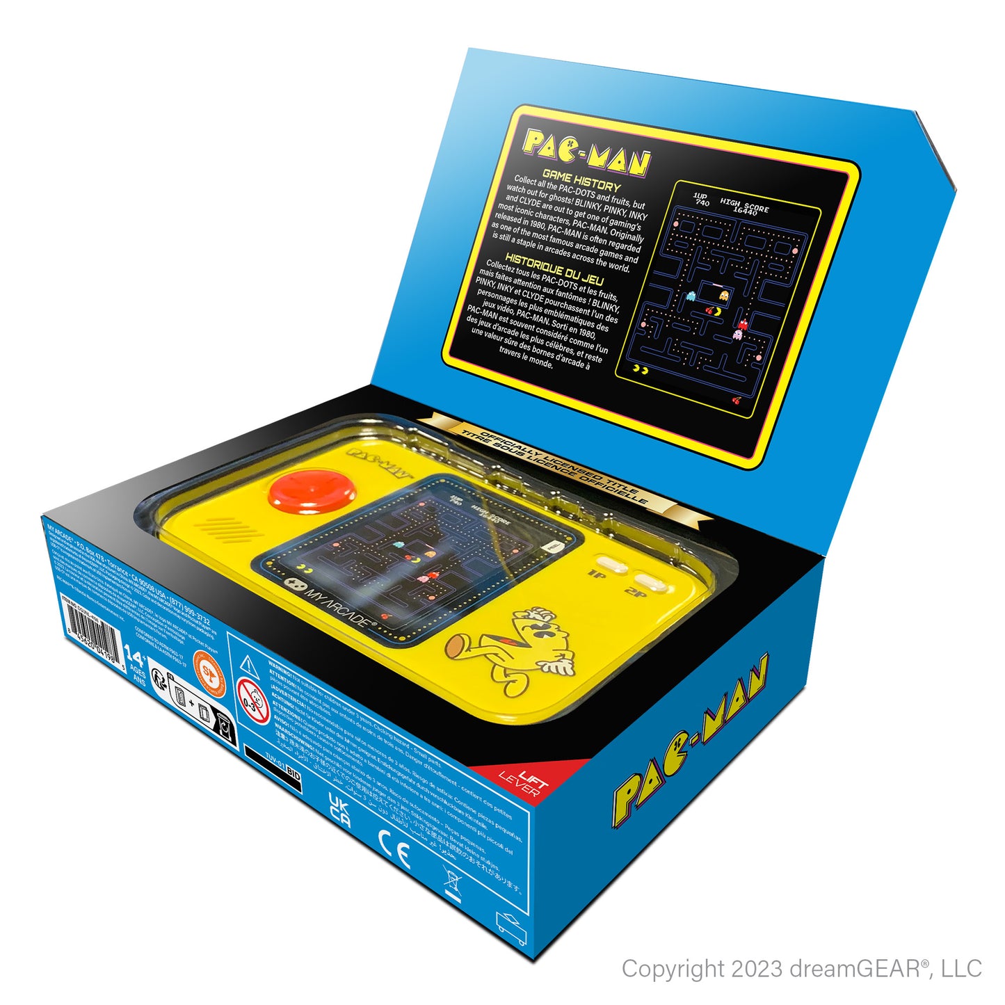 My Arcade | Pocket Player Pro Pac-Man Portable Gaming System - xploregifts