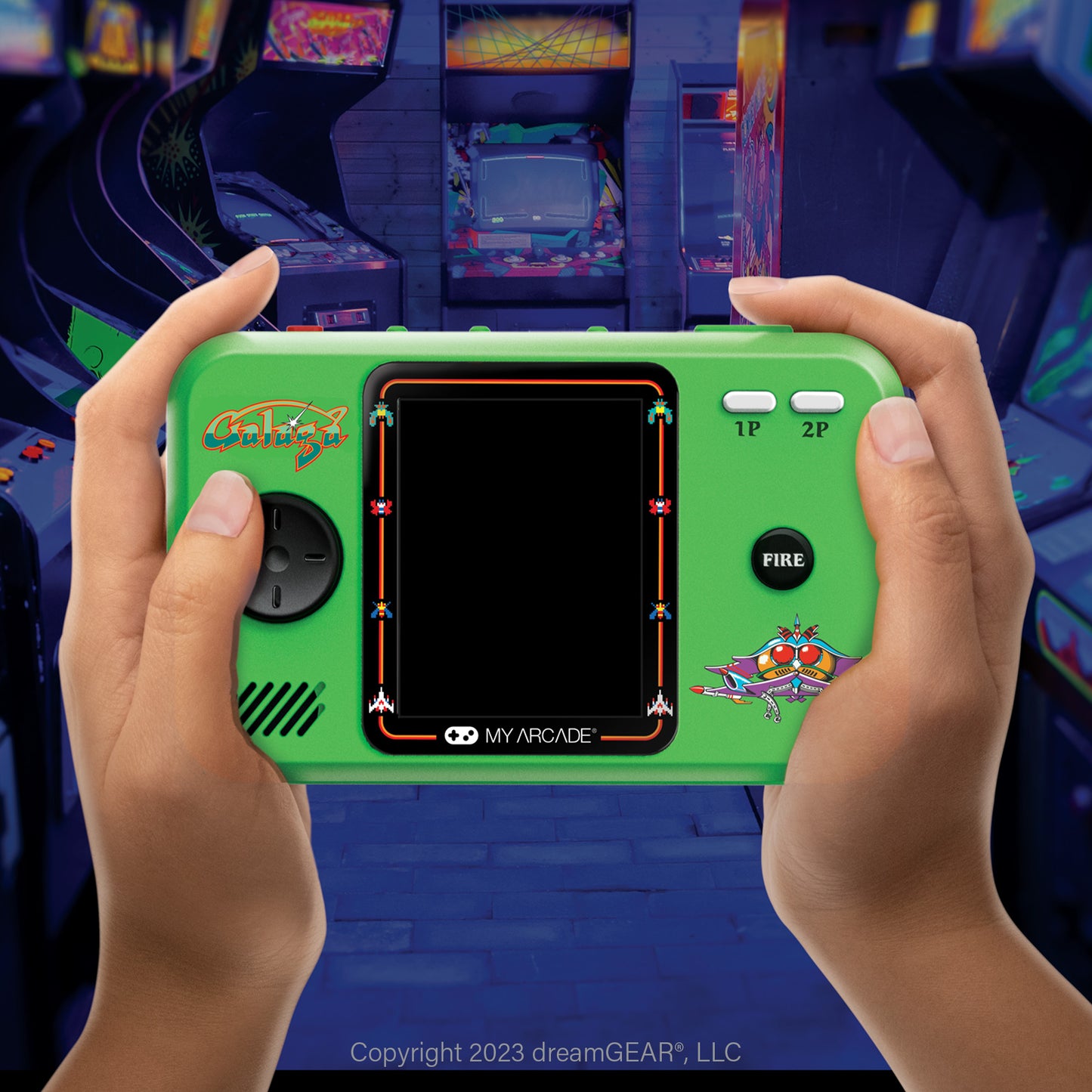 My Arcade | Pocket Player Pro Galaga Portable Gaming System (2 Games In 1) - xploregifts