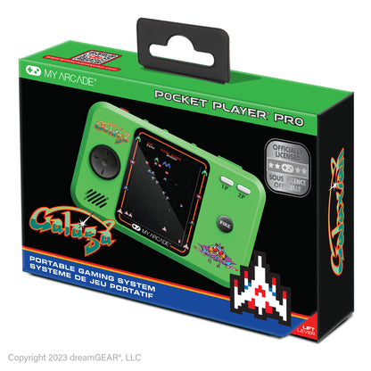 My Arcade | Pocket Player Pro Galaga Portable Gaming System (2 Games In 1) - xploregifts