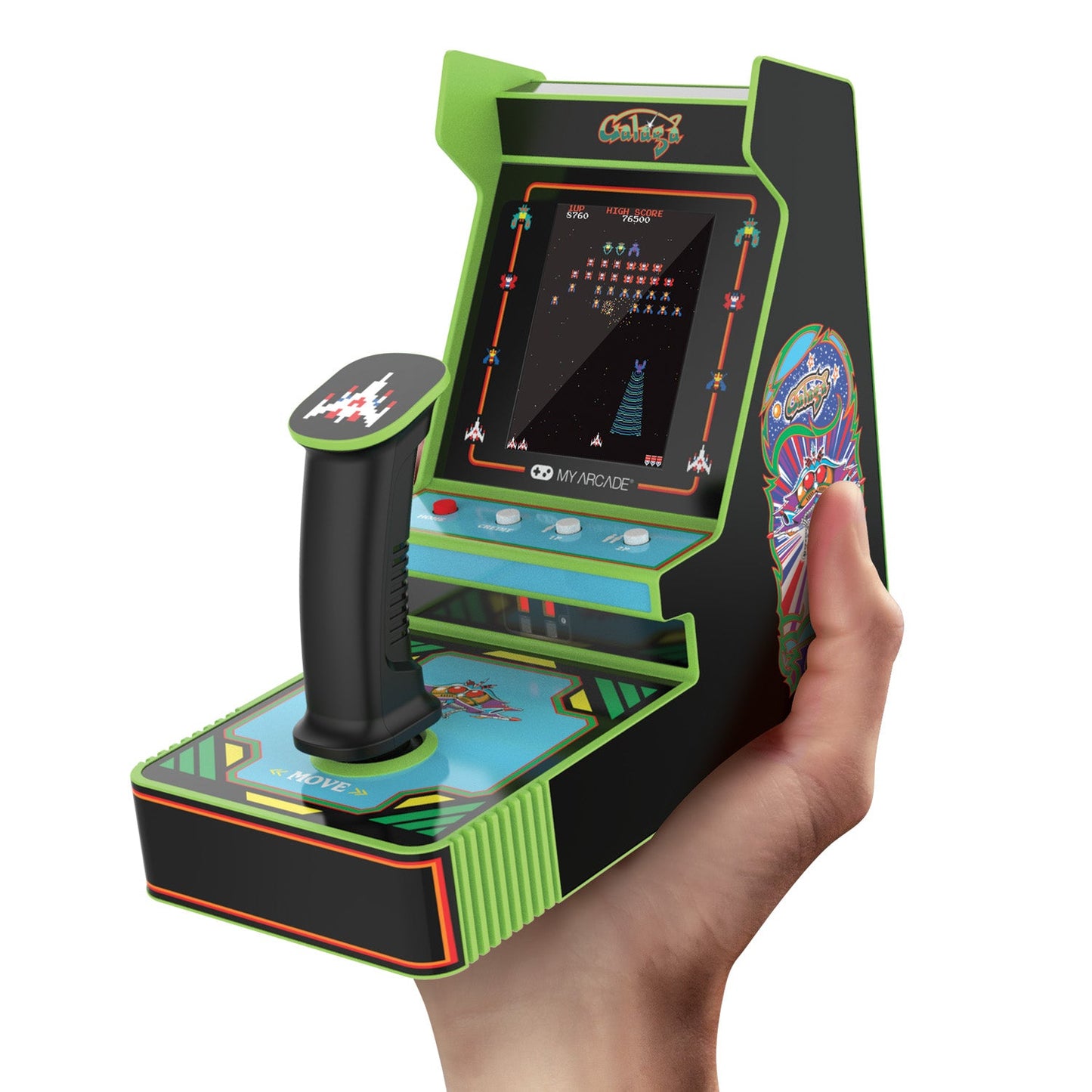 My Arcade | Galaga Joystick Player Portable Retro Arcade (2 Games in 1)