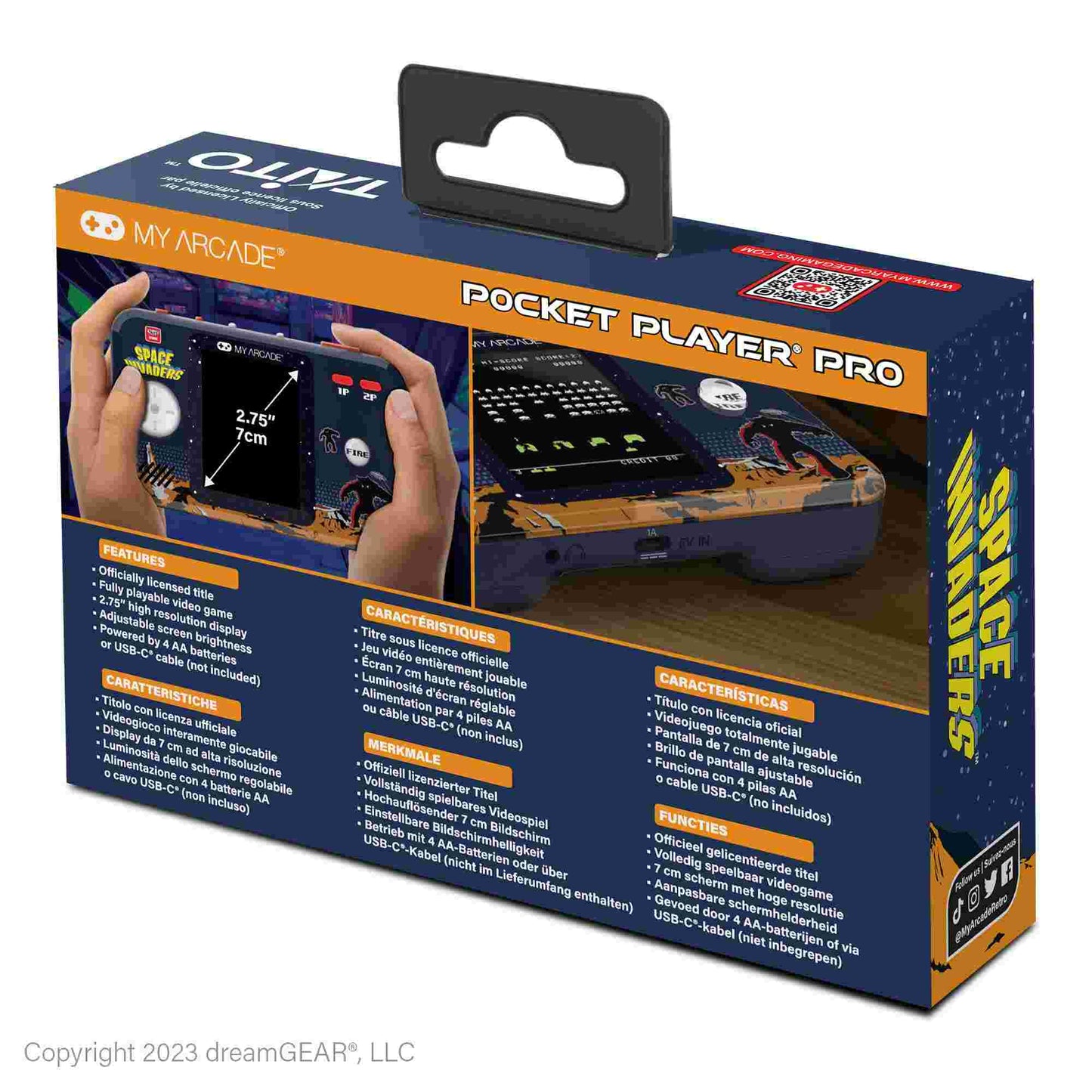 My Arcade | Space Invaders Pocket Player Pro Portable Gaming System