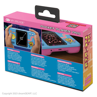 My Arcade | Pocket Player Pro Ms.Pac-Man Portable Gaming System - xploregifts