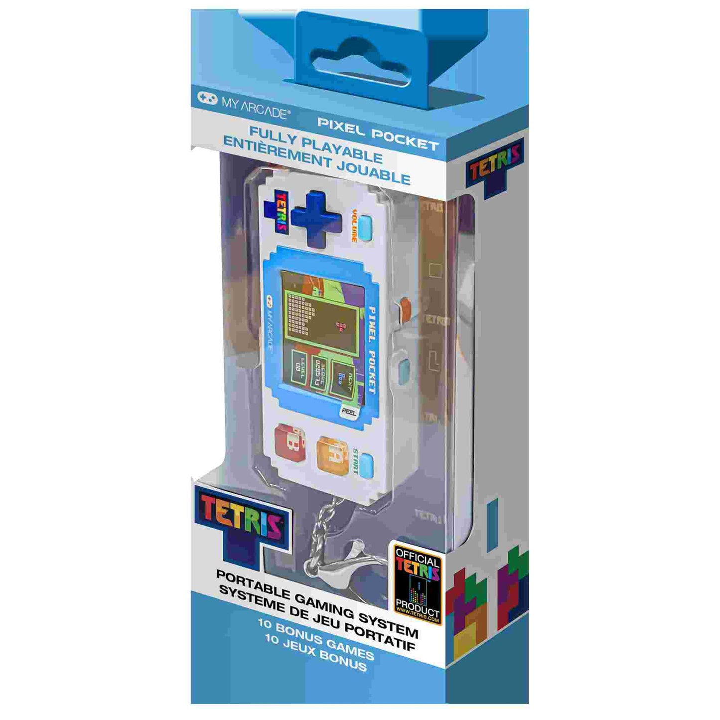 My Arcade | Tetris Pixel Pocket Mini Portable Arcade Gaming System (With 10 Bonus Games)