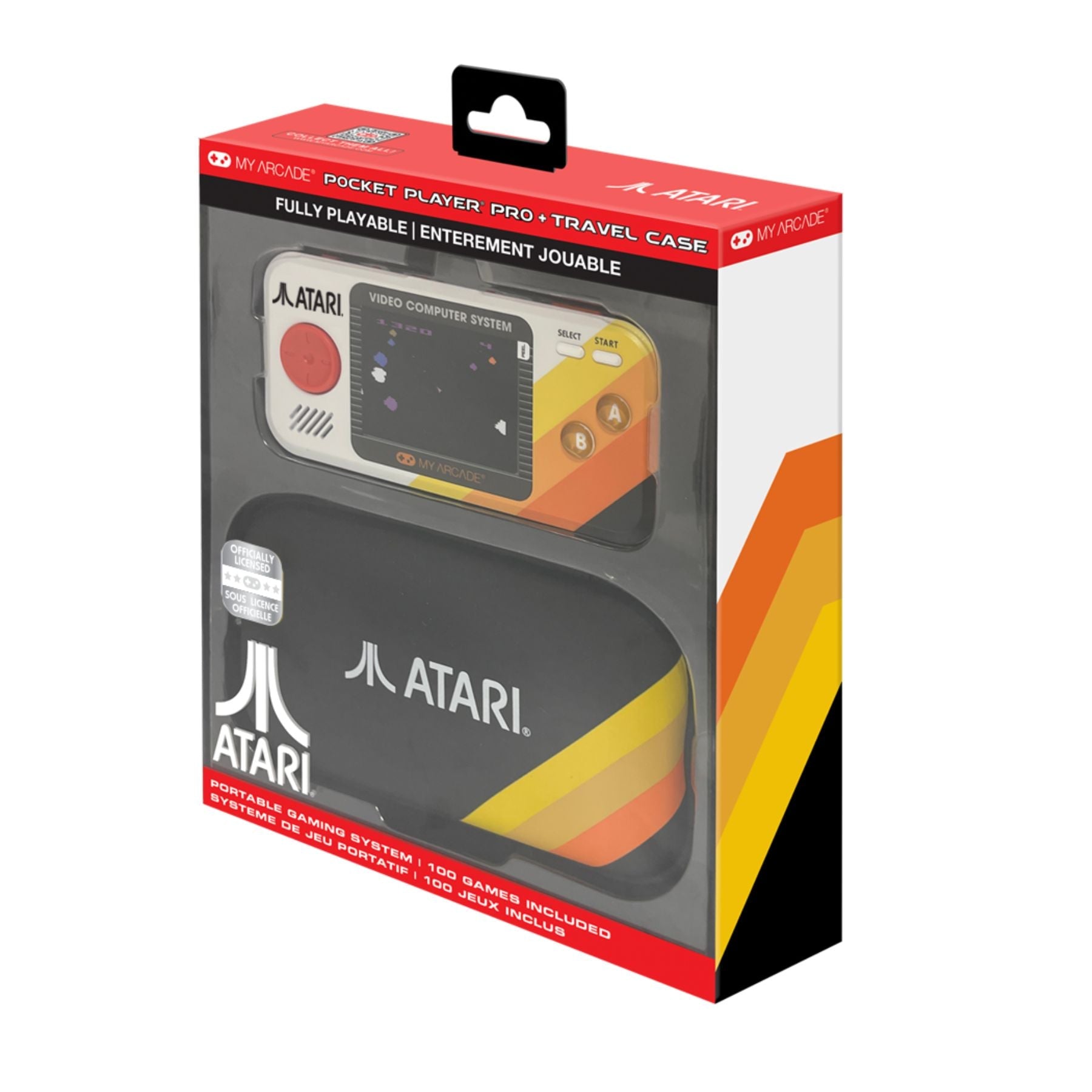 My Arcade | Atari Pocket Player Pro Portable Gaming System with Case (100 Games in 1)