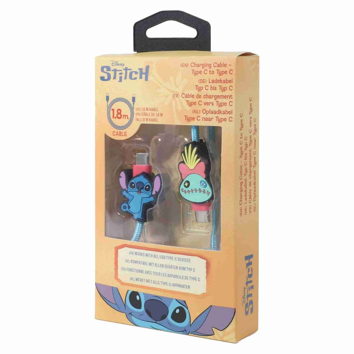 Quest | Stitch 6ft Type-C Braided Molded Charging Cable Scrump Yay