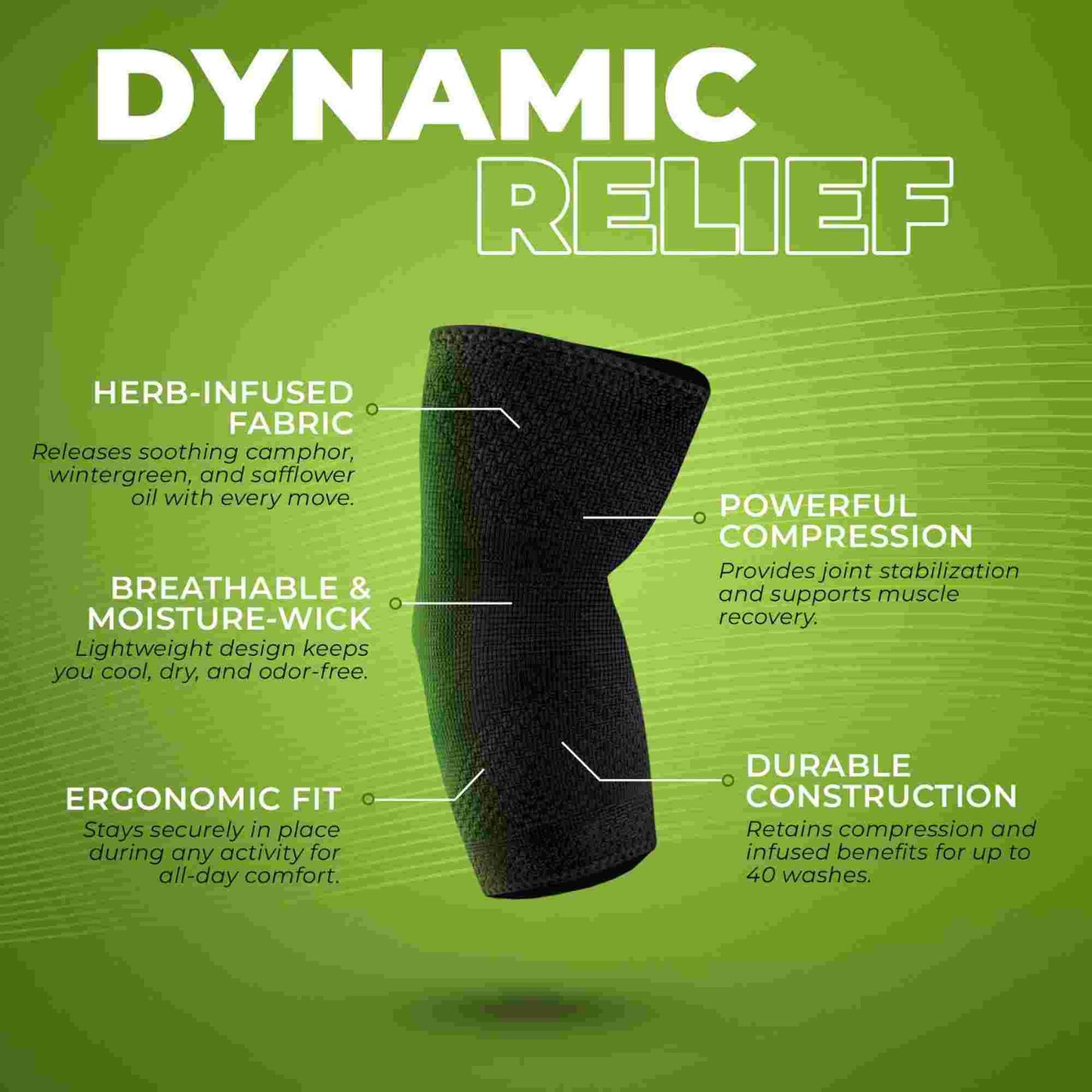 GreenDrop Infused Compression Sleeve (Elbow/Calf) Size S - M