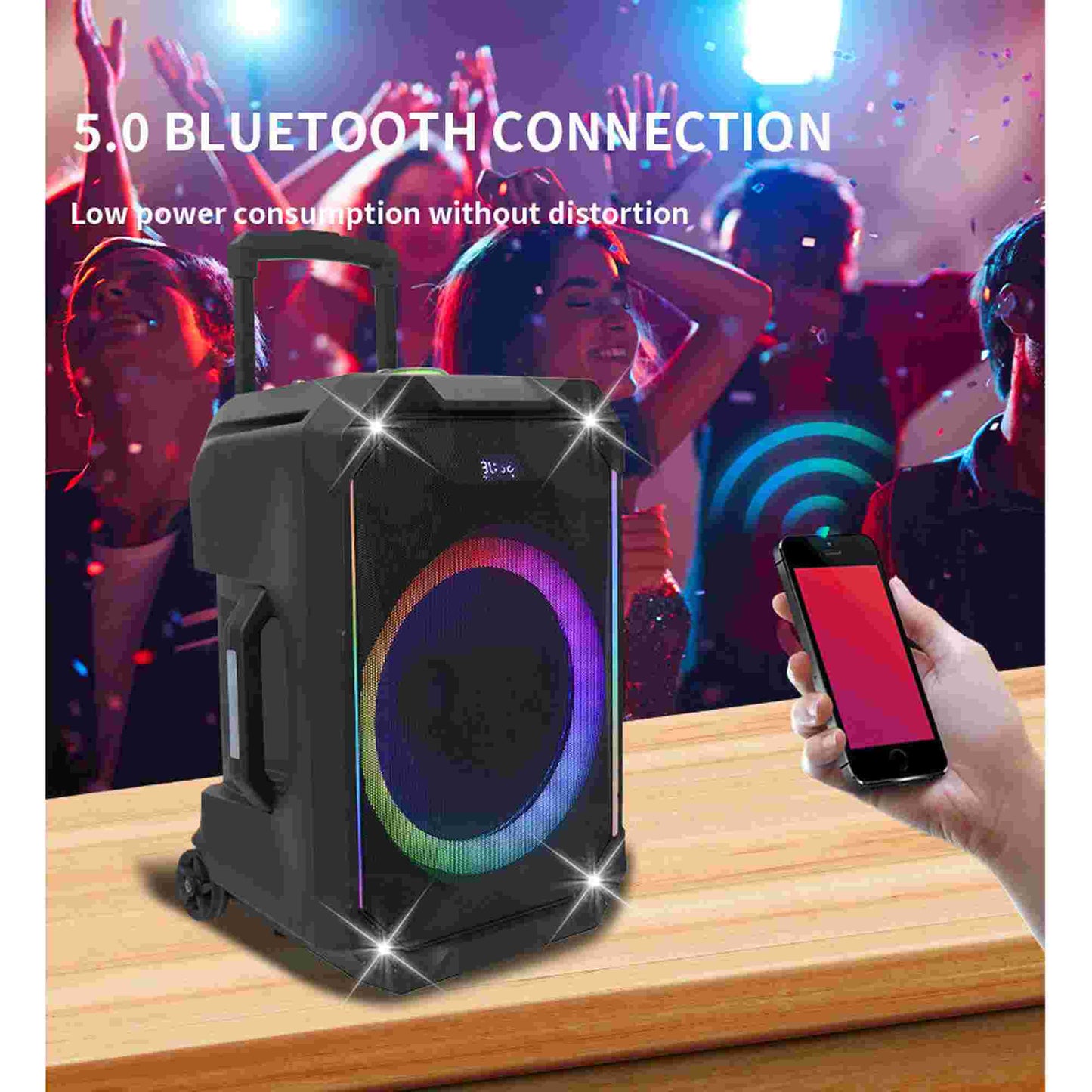 N-Gear | The Flash 1240 12 Inch Speaker Karaoke with Disco Light And Microphone