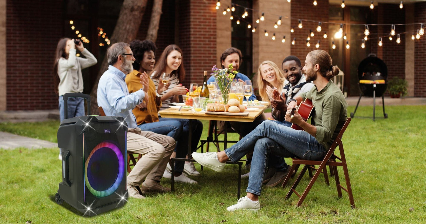 N-Gear | The Flash 1240 12 Inch Speaker Karaoke with Disco Light And Microphone