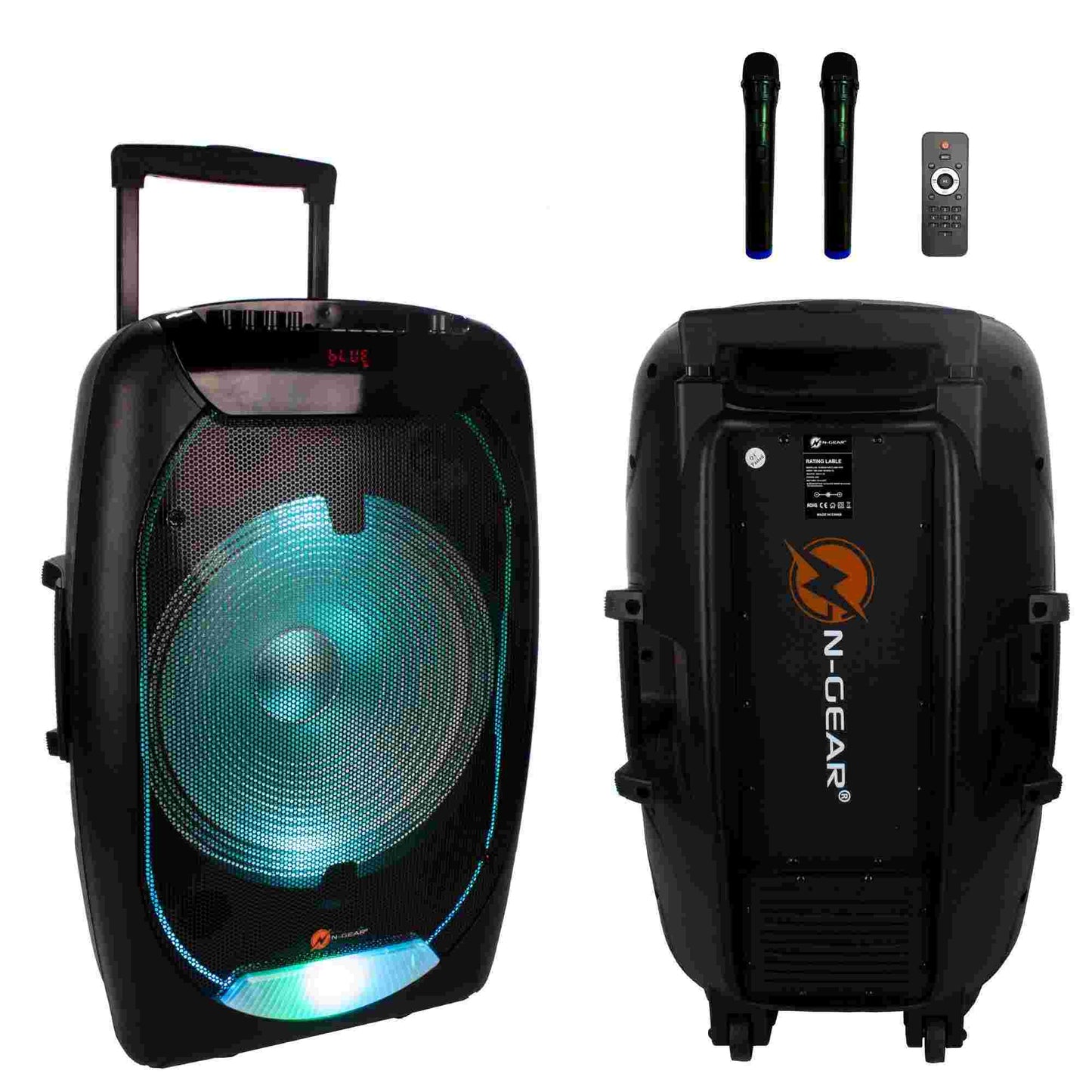 N-Gear | The Flash 1540 15 Inch Speaker Karaoke with Disco Light And Microphone