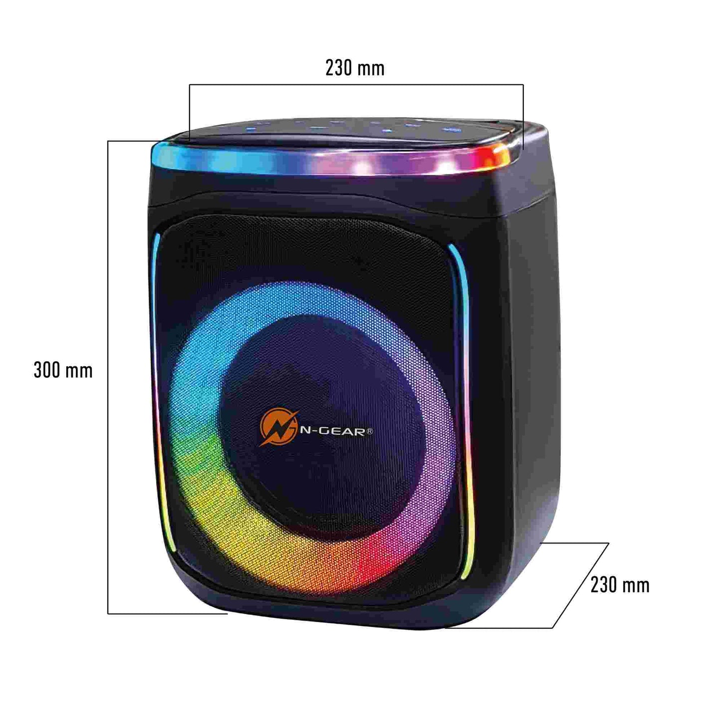 N-Gear | Flash Banger 606 Karaoke Set Bluetooth Speaker Party Box with Wireless Microphone Black