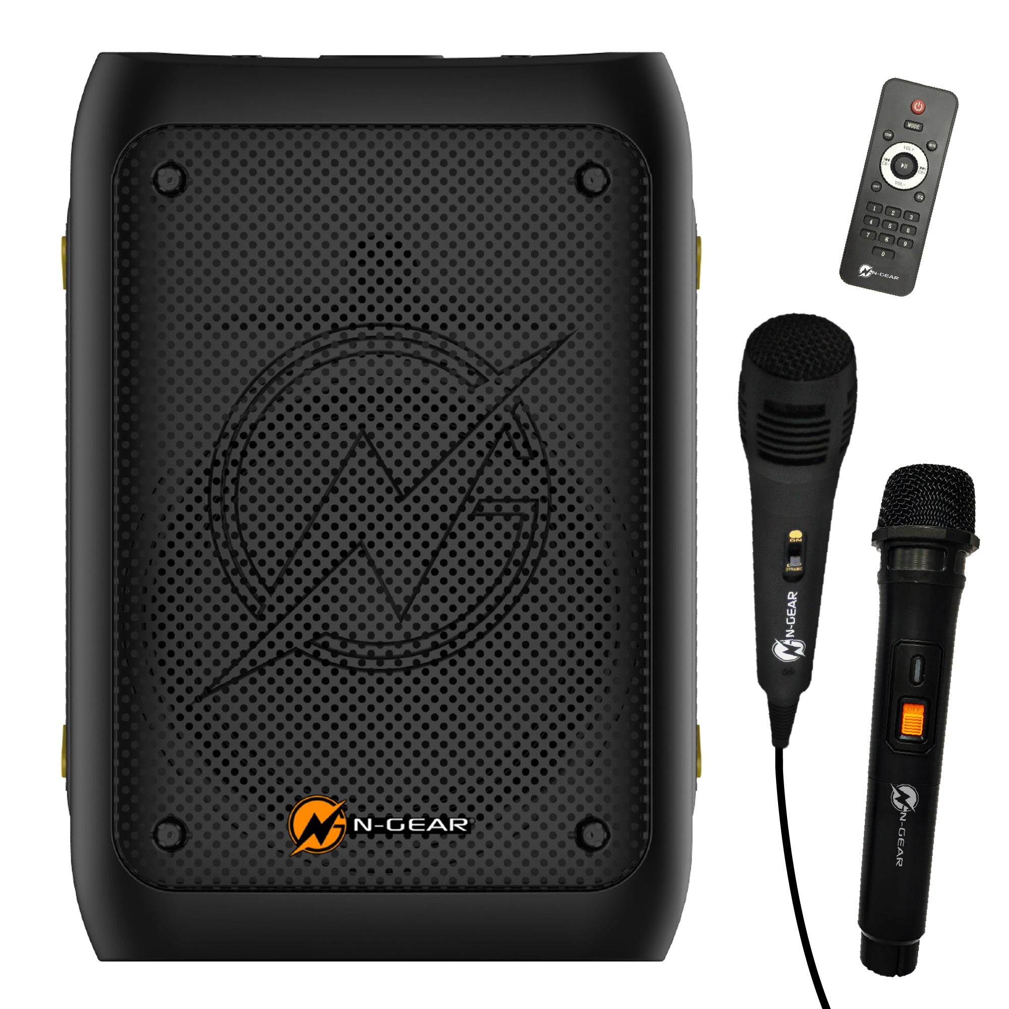 N-Gear | Flash Banger 777 Wireless Speaker Karaoke Set Party Box with 2 Microphones Black